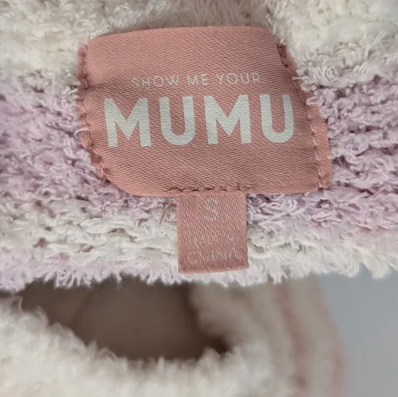 Women's Show Me Your Mumu Sweater Small Pastel Stripe - Picture 3 of 6